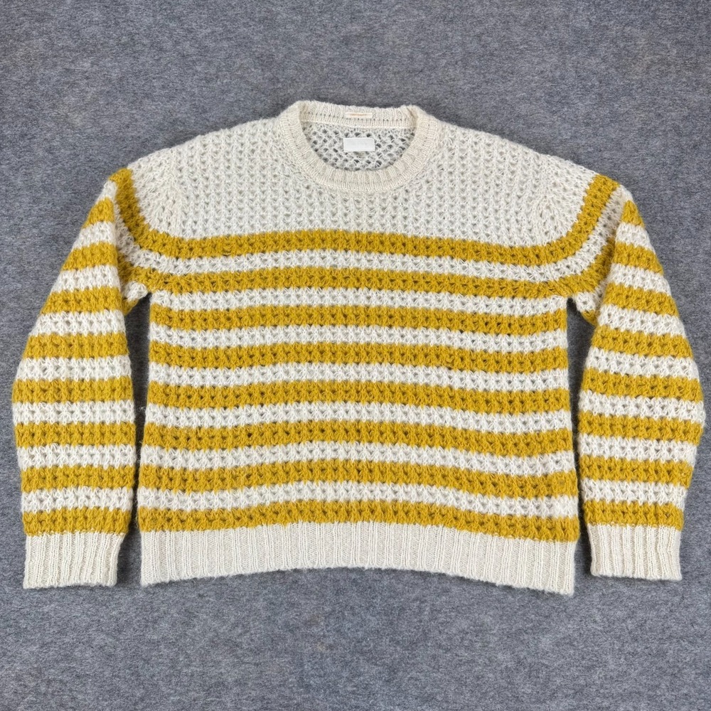 MOTHER The Jumper Sweater Open Knit Striped Mostly Sunny Womens Small S